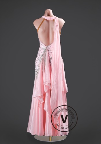 Petal Blush Elegance Waltz Ballroom Dress Smooth Competition Dresses