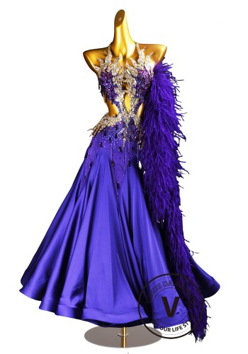 Crown Royal Amethyst Waltz Ballroom Dress Smooth Competition Dresses