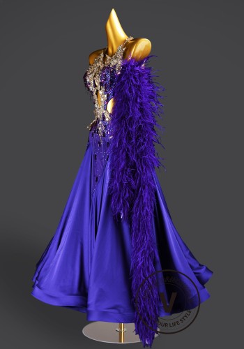 Crown Royal Amethyst Waltz Ballroom Dress Smooth Competition Dresses