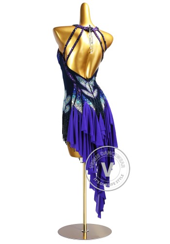 Sapphire Mirage Latin Rhythm Chacha Salsa Rumba Competition Dance Dress