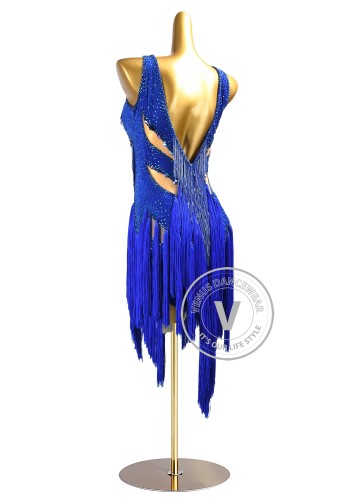 Sapphire Pulse Latin Rhythm Chacha Salsa Rumba Competition Dance Dress