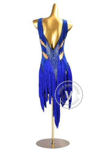 Sapphire Pulse Latin Rhythm Chacha Salsa Rumba Competition Dance Dress