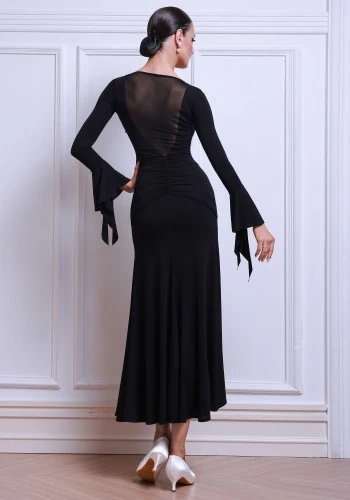 Twist Grace Elegance Luxury Crepe Ballroom Smooth Practice Dance Dress TID-D034B