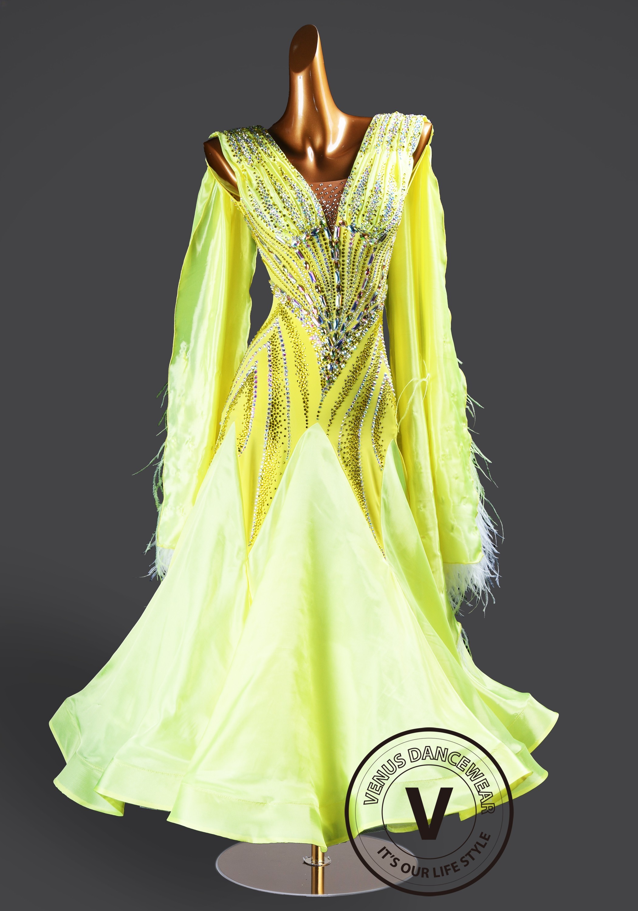 Citrine Radiance Waltz Ballroom Dress Smooth Competition Dresses Citrine Radiance Waltz Ballroom Dress Smooth Competition Dresses