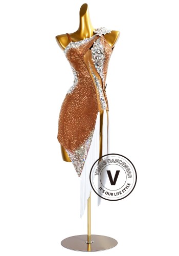 Champagne Frost Latin Rhythm Chacha Salsa Rumba Competition Dance Dress