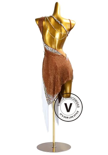 Champagne Frost Latin Rhythm Chacha Salsa Rumba Competition Dance Dress