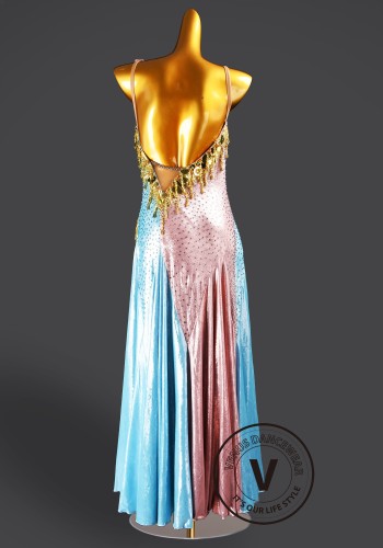 Rose Opal Waltz Ballroom Dress American Smooth Competition Dresses