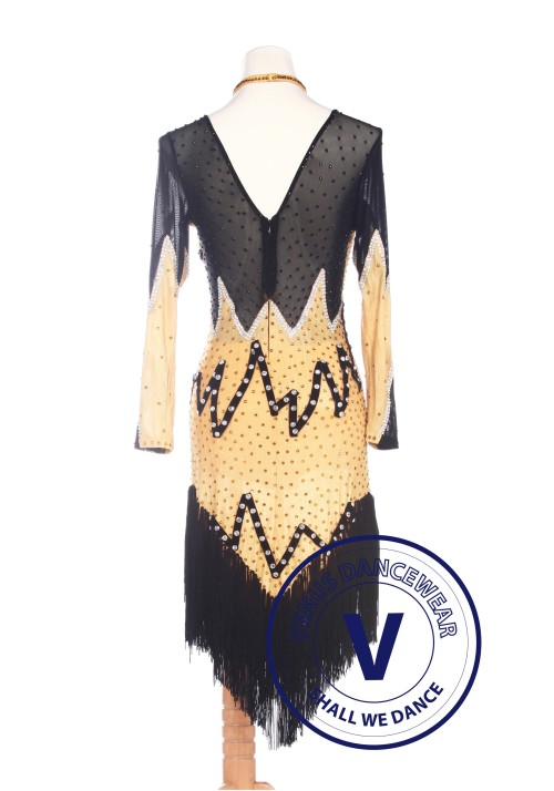 Yellow Latin Rhythm Rumba Swing Competition Dance Dress