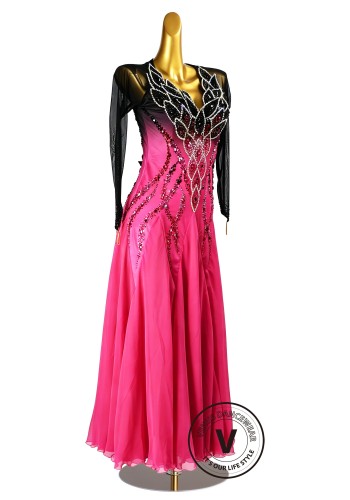 Rose Eclipse Waltz Ballroom Dress American Smooth Competition Dresses