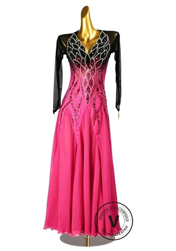 Rose Eclipse Waltz Ballroom Dress American Smooth Competition Dresses