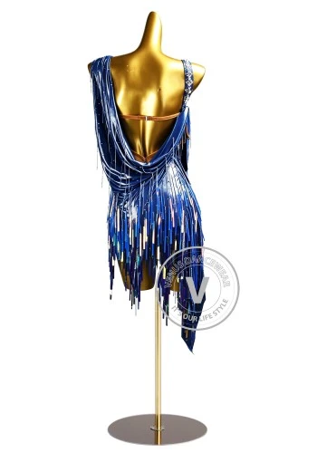 Blue Mirage Latin Rhythm Chacha Salsa Rumba Competition Dance Dress