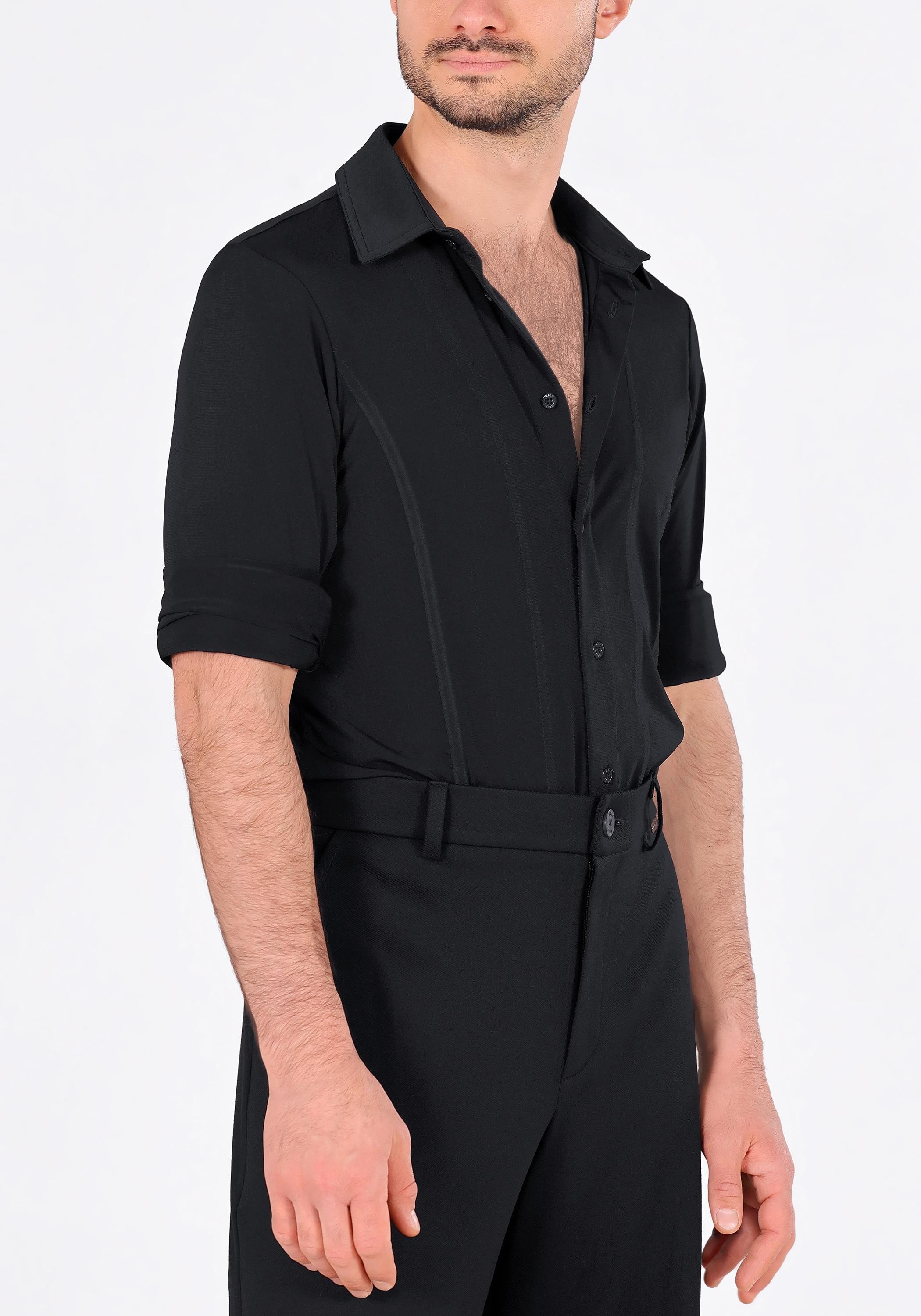 Mens Long-Sleeve Dance Shirt MS13