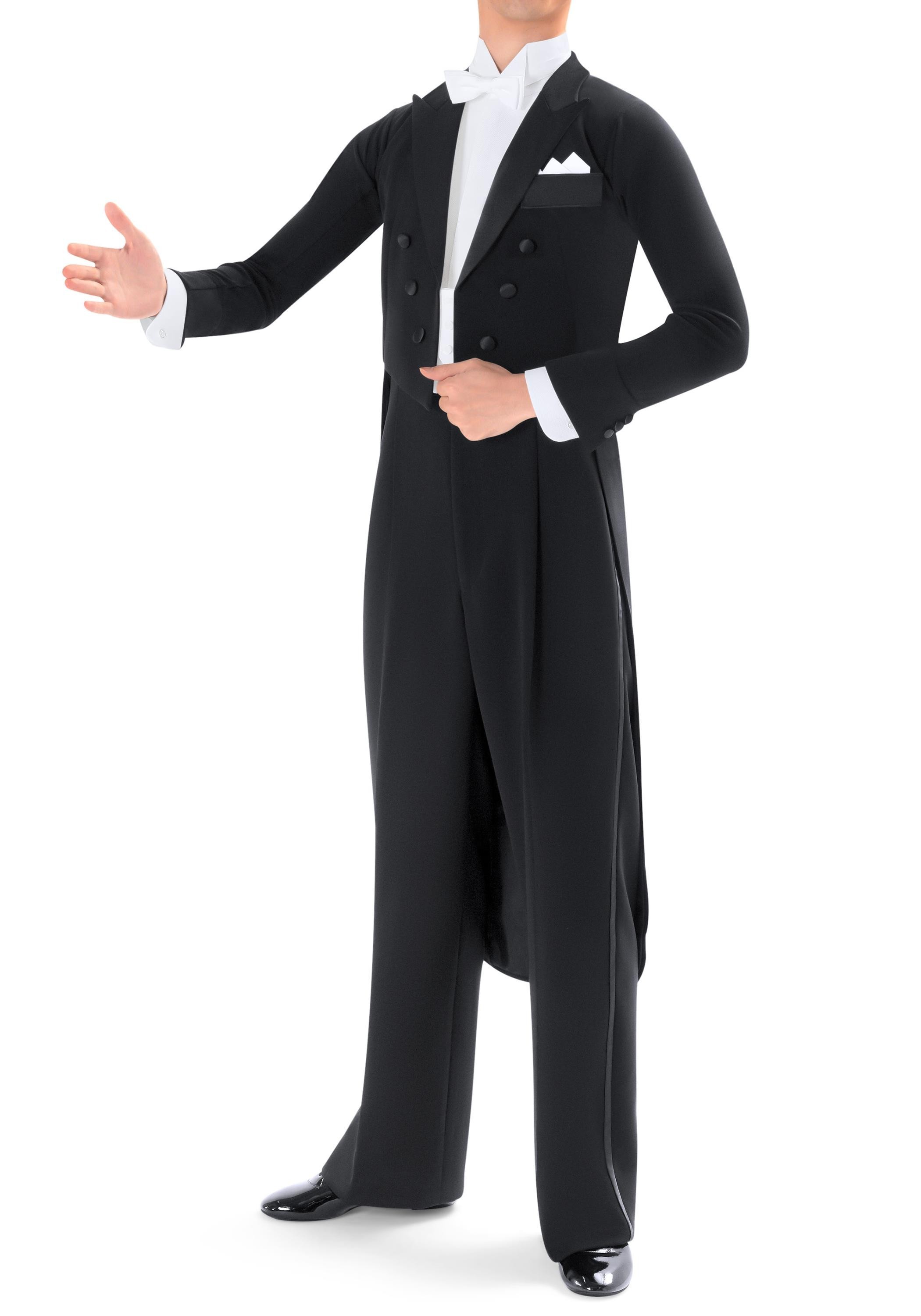 Men's Classic Peak Lapel Ballroom Competition Tailsuit TS01