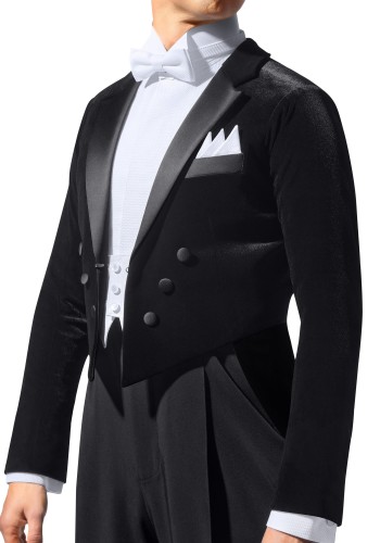 Men's Velvet Ballroom Tailsuit with Satin Lapels & Trousers TS02