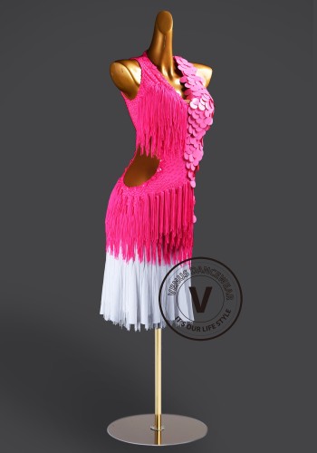 Pink Rhapsody Latin Rhythm Chacha Salsa Rumba Competition Dance Dress