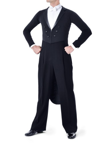 Men's Revo Air Stretch Ballroom Dance Tailsuit with Satin Lapels TS03