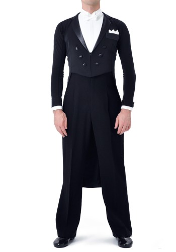 Men's Revo Air Stretch Ballroom Dance Tailsuit with Satin Lapels TS03
