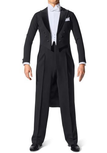 Men's Ballroom Tailsuit with Velvet Peak Lapel TS04