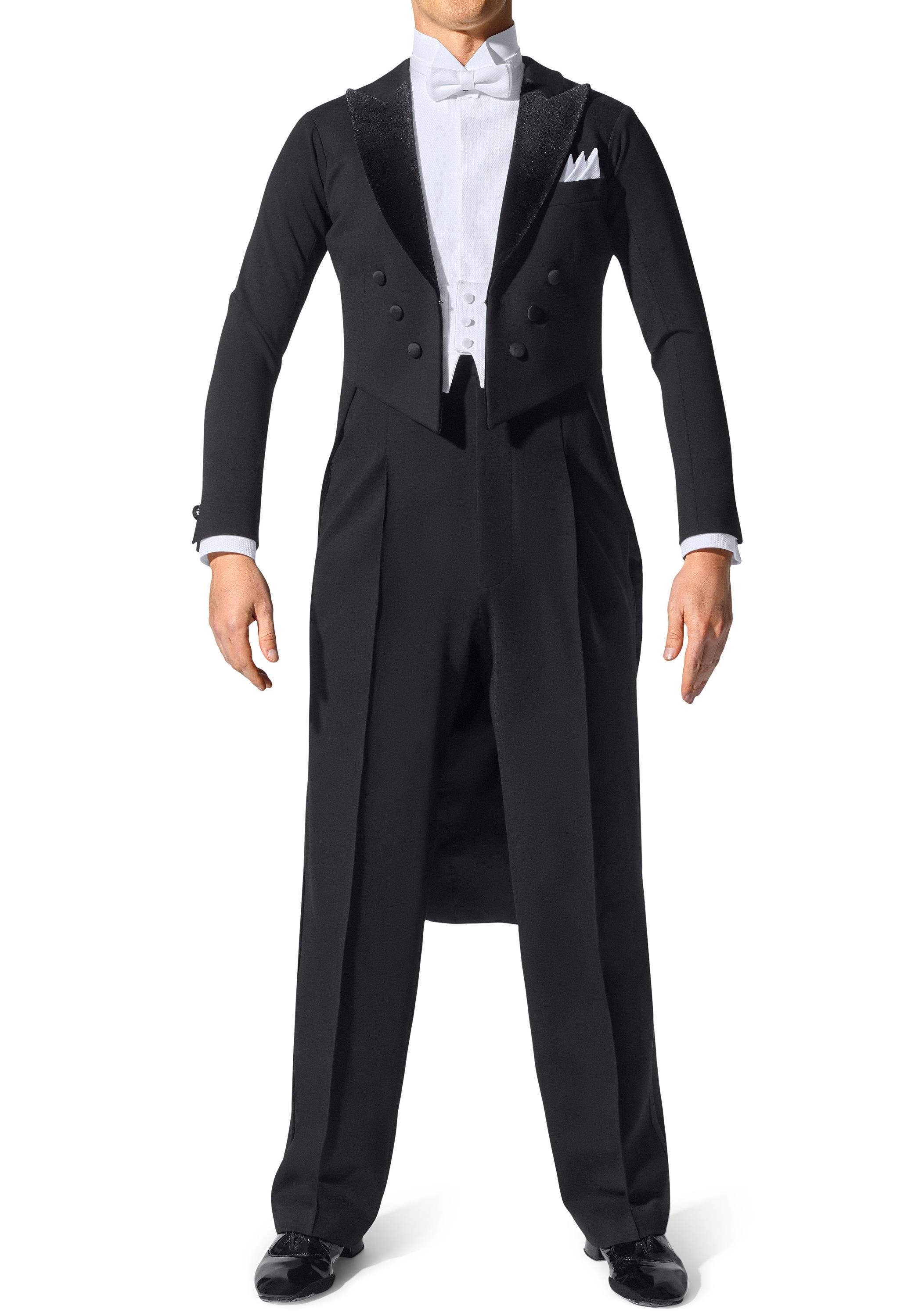 Men's Ballroom Tailsuit with Velvet Peak Lapel TS04